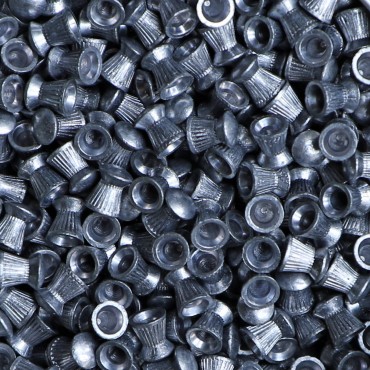 Preview: Mauser Real Semi Dome 500 Stk.Diabolos Rundkopf geriffelt Kaliber 4,5 mm